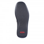 Rieker férfi bebújós fekete bőr félcipő extra széles 05264-00