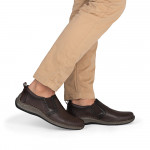 Rieker férfi bebújós barna bőr félcipő extra széles 05264-26