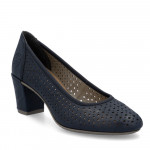 Rieker női lyukacsos kék körömcipő 41057-14 Női Rieker