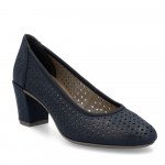 Rieker női lyukacsos kék körömcipő 41057-14 Női Rieker