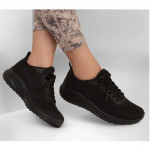 Skechers BOBS Squad Chaos Face Off női fűzős fekete sportcipő széles bőséggel 117209W-BBK