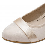 Jana elegáns női bézs arany kombi körömcipő 22467-42-499 07765