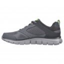Skechers Track Syntac férfi szürke fűzős sportcipő 232398-CHAR