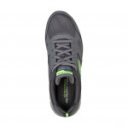 Skechers Track Syntac férfi szürke fűzős sportcipő 232398-CHAR