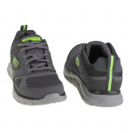 Skechers Track Syntac férfi szürke fűzős sportcipő 232398-CHAR