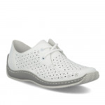 Rieker női fehér fűzős lyukacsos bőr félcipő L1722-80 Női Rieker