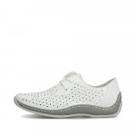 Rieker női fehér fűzős lyukacsos bőr félcipő L1722-80