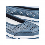 Rieker női lyukacsos kék balerina cipő L3065-14