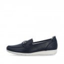 Rieker női bebújós sötétkék bőr mokaszin félcipő L9355-14