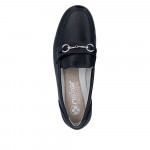 Rieker női bebújós sötétkék bőr mokaszin félcipő L9355-14