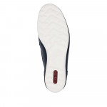 Rieker női bebújós sötétkék bőr mokaszin félcipő L9355-14