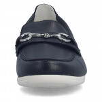 Rieker női bebújós sötétkék bőr mokaszin félcipő L9355-14