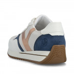 Rieker női fűzős sportos fehér kék arany mix félcipő N1200-60