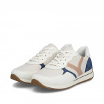 Rieker női fűzős sportos fehér kék arany mix félcipő N1200-60