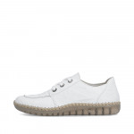 Rieker női fehér fűzős bőr félcipő N2402-80