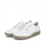 Rieker női fehér fűzős bőr félcipő N2402-80