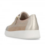 Remonte női bézs metál kombi fűzős cipzáras sneaker félcipő D2E06-60