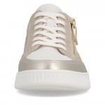 Remonte női bézs metál kombi fűzős cipzáras sneaker félcipő D2E06-60