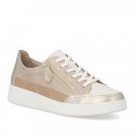 Remonte női bézs metál kombi fűzős cipzáras sneaker félcipő D2E06-60 Női Rieker