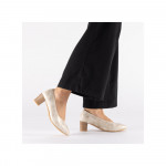 Rieker női klasszikus ezüst platina mix körömcipő 44650-91