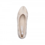 Rieker női klasszikus ezüst platina mix körömcipő 44650-91