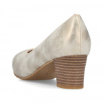 Rieker női klasszikus ezüst platina mix körömcipő 44650-91