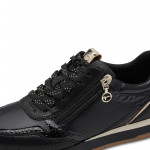 Tamaris fekete női fűzős cipzáras sneaker félcipő 23613-46-098 07750