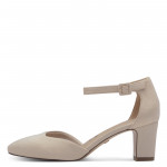 Tamaris női oldalt nyitott bézs körömcipő bokapánttal 24412-41-251 07751