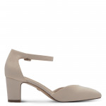 Tamaris női oldalt nyitott bézs körömcipő bokapánttal 24412-41-251 07751