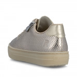 Rieker metál fényű női fűzős cipzáras sneaker félcipő L5955-90