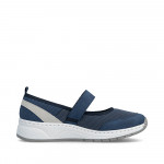 Rieker kék fehér női tépőzáras félcipő N6554-12