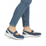 Rieker kék fehér női tépőzáras félcipő N6554-12