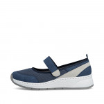 Rieker kék fehér női tépőzáras félcipő N6554-12