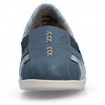 Rieker kék kombi női bebújós bőr félcipő L5358-12