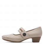 Jana Soft Line női tépőzáras bézs bőr félcipő 22700-46-231 07767