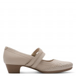 Jana Soft Line női tépőzáras bézs bőr félcipő 22700-46-231 07767