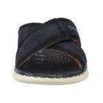 Bugatti férfi keresztpántos kék bőr papucs 315A32861469-4141 07775