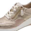 Jana női fűzős cipzáras arany kombi sneaker félcipő 23768-46-938 07776