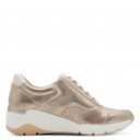 Jana női fűzős cipzáras arany kombi sneaker félcipő 23768-46-938 07776
