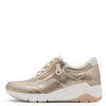 Jana női fűzős cipzáras arany kombi sneaker félcipő 23768-46-938 07776