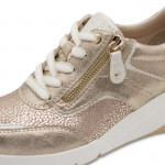 Jana női fűzős cipzáras arany kombi sneaker félcipő 23768-46-938 07776