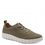 Jana női olivazöld fűzős lyukacsos sneaker félcipő 23650-46-722 07777 Női Jana