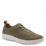 Jana női olivazöld fűzős lyukacsos sneaker félcipő 23650-46-722 07777 Női Jana