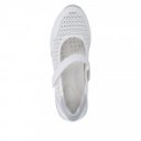 Remonte női tépőzáras fehér bőr éktalpú félcipő D0T21-80