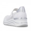 Remonte női tépőzáras fehér bőr éktalpú félcipő D0T21-80