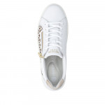 Remonte női fűzős cipzáras fehér bőr sneaker félcipő D1C11-80