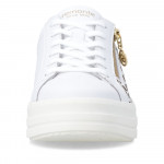 Remonte női fűzős cipzáras fehér bőr sneaker félcipő D1C11-80