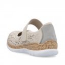 Rieker női tépőzáras bézs kombi balerina cipő N4299-60