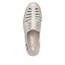 Rieker női bézs bőr cipő - hátul nyitott szling 48763-60