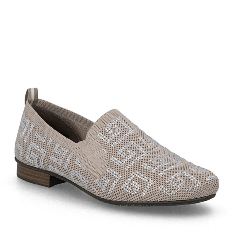 Rieker női bézs textil mokaszin 51953-62